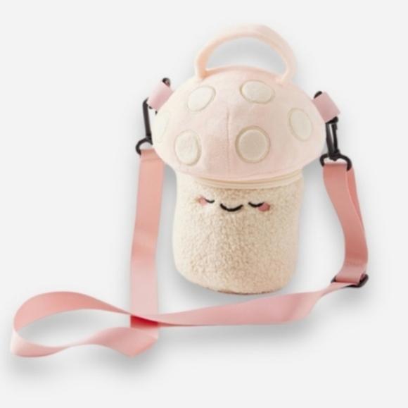 NWOT Urban Outfitters Mushroom Smoko Plush Sherpa Make Up Bag - Picture 4 of 4